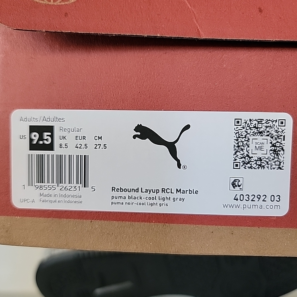 Size 9.5- MENS PUMA REBOUND LAYUP RCL MARBLE 403292 03 - Picture 7 of 7